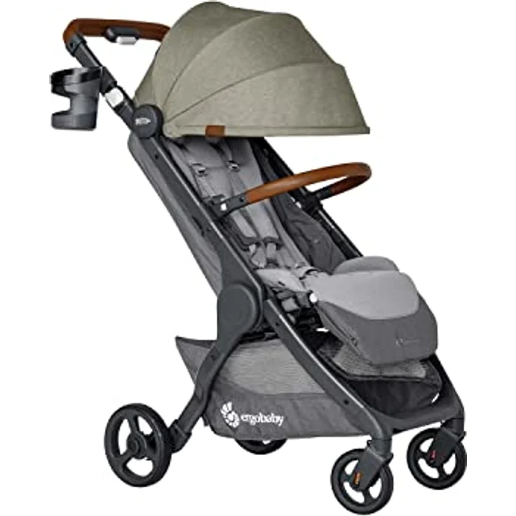 Ergobaby Metro+ Deluxe Kinderwagen Buggy mit Liegefunktion, Kinder-Buggy ab Geburt bis 22kg, Zusammenklappbar und Autositz Kompatibel, höhenverstellbarer Lenker, Empire State Green – Bild 2
