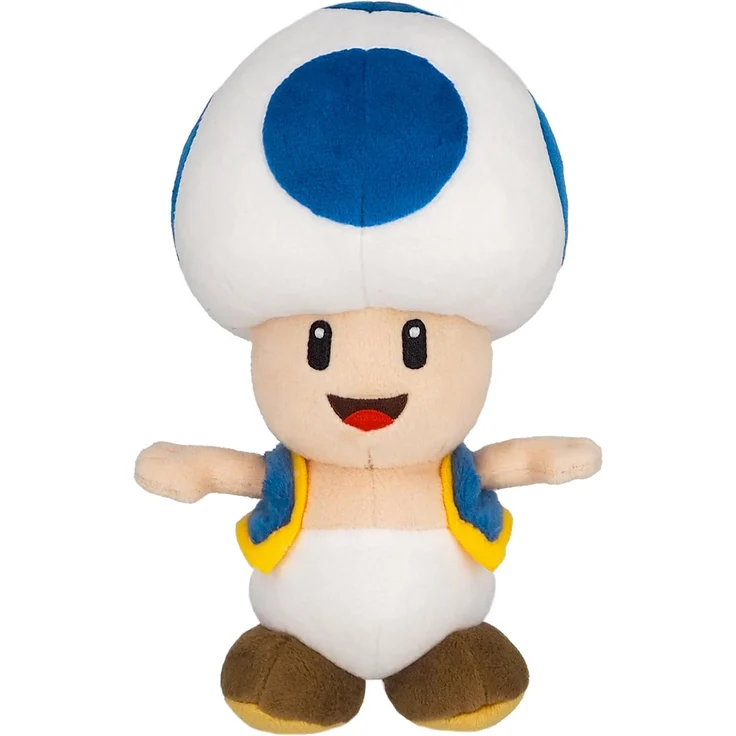 The Other Together Plus – Super Mario – Blue Toad – Plüschtier 20 cm, offiziell lizenziertes Nintendo Produkt, weich und detailreich