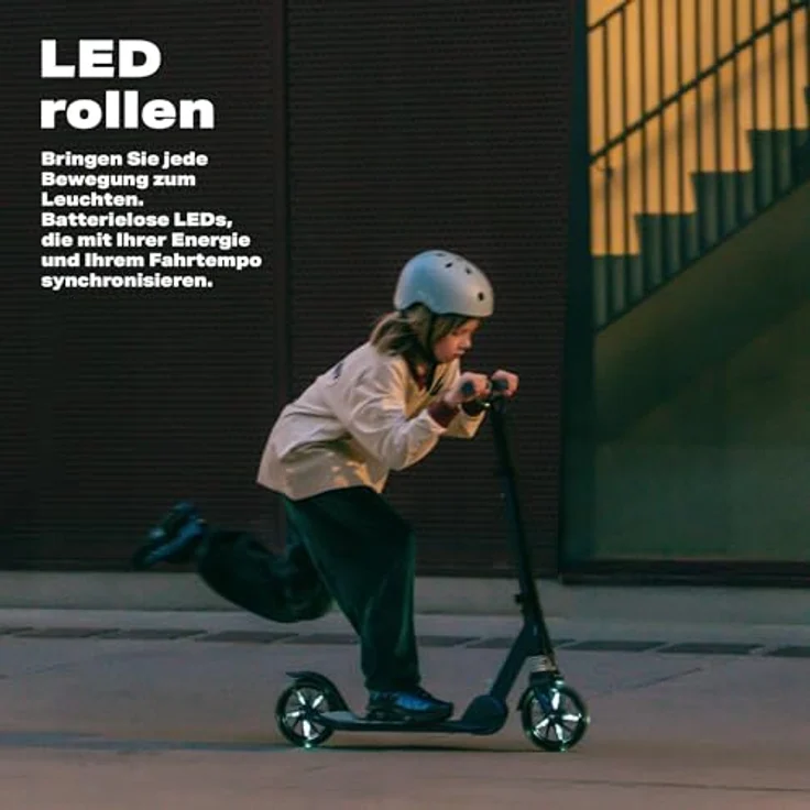 Movino Cityroller MOVINO CITY LIGHT, Scooter mit Stoßdämpfer, LED-Rollen und max. 100 kg Traglast – Bild 9