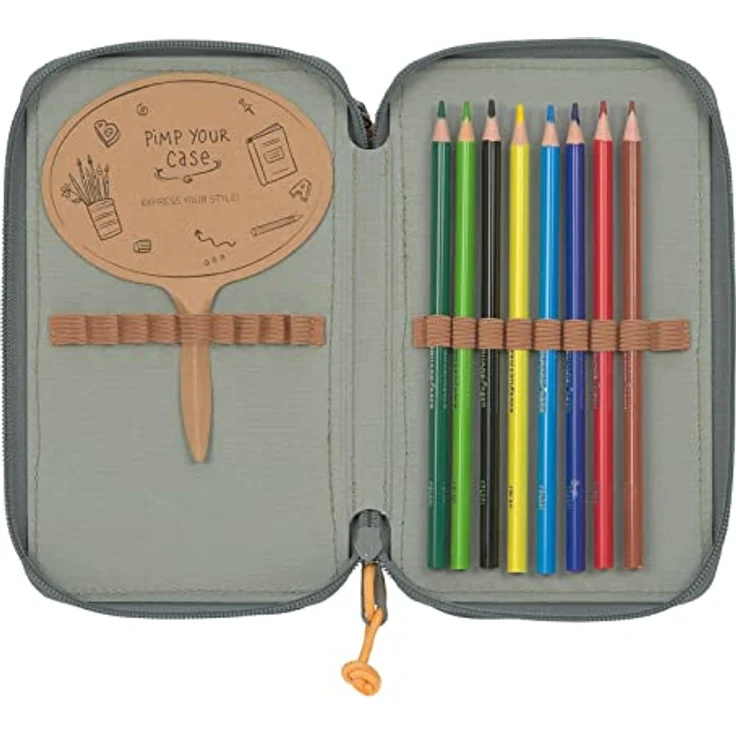 Lässig Unique School Triple Pencil Case Green – Bild 3
