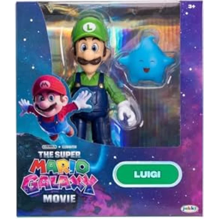Jakks Pacific Super Mario Galaxy Film Actionfigur Luigi, 13 cm Sammelfigur – Bild 2