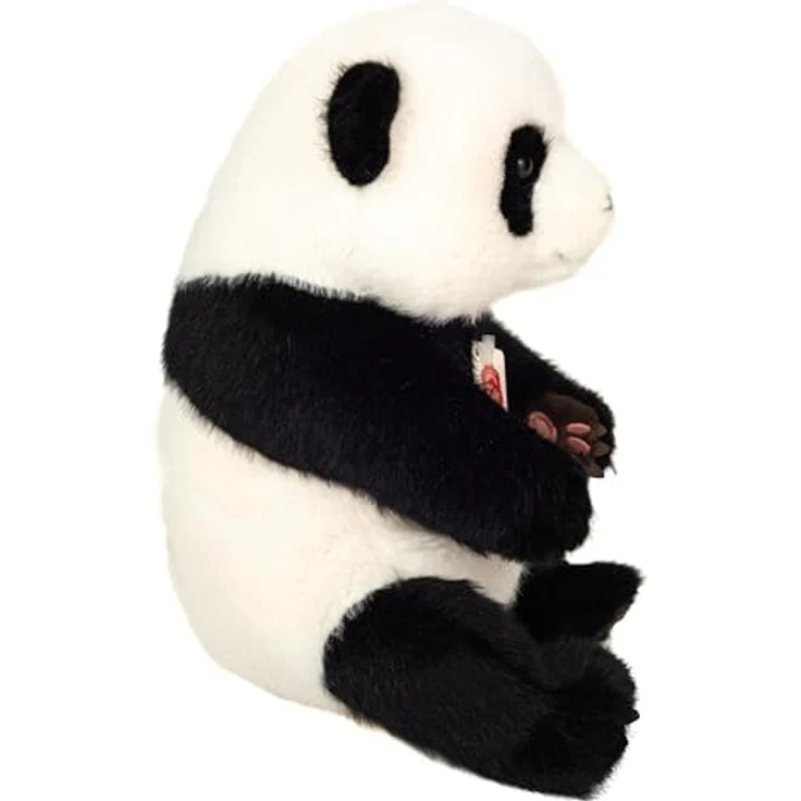 Hermann Teddy Panda sitzend 28 cm, Kuscheltier, Plüschtier in Premium-Qualität, schwarz/weiß – Bild 2
