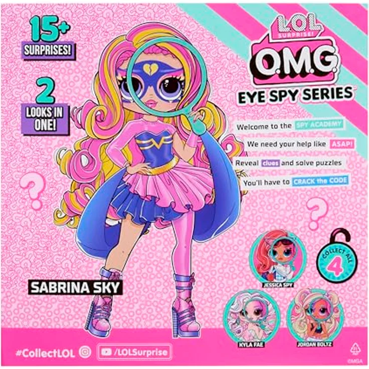 L.O.L. SURPRISE! Anziehpuppe OMG Eye Spy - Superhero mit Farbwechsel und interaktivem Playset – Bild 8