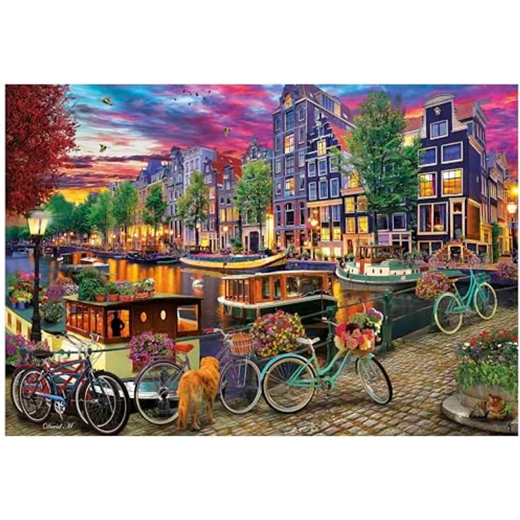 Educa 6000 Teile Puzzle Erwachsene, Radfahren in Amsterdam, Service für verlorene Teile, 156 x 107 cm, ab 14 Jahren – Bild 2