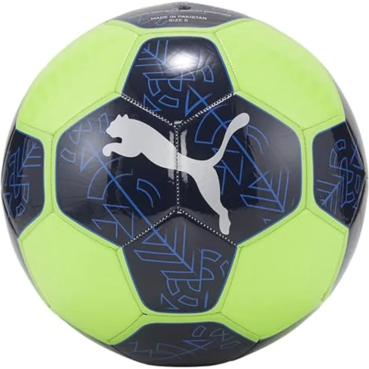 PUMA Prestige Ball, Trainingsball mit 32 Panelen, maschinengenäht, glänzendes TPU-Finish, PUMA Cat Logo