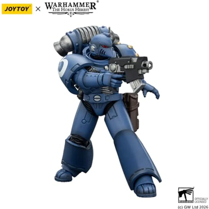 Joy Toy JT02960, Warhammer The Horus Heresy Actionfigur Ultramarines MKVI Tactical Legionary, 12 cm, detailreiche und bewegliche Figur mit Zubehör für Tabletop-Spiel – Bild 3