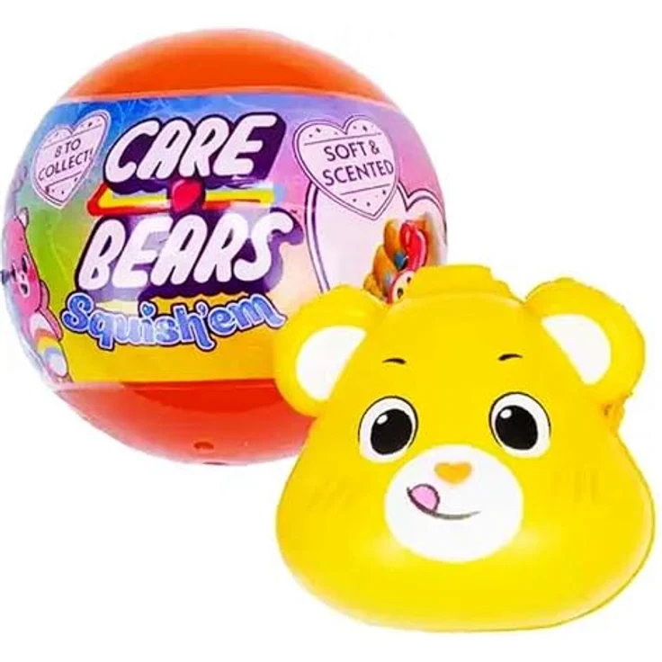 BEMIRO Cool Things Care Bears Squish'em, Sammel-Duftfiguren in Überraschungskapsel, 8 verschiedene Charaktere, weiche und duftende Figuren, 5 cm Größe – Bild 1