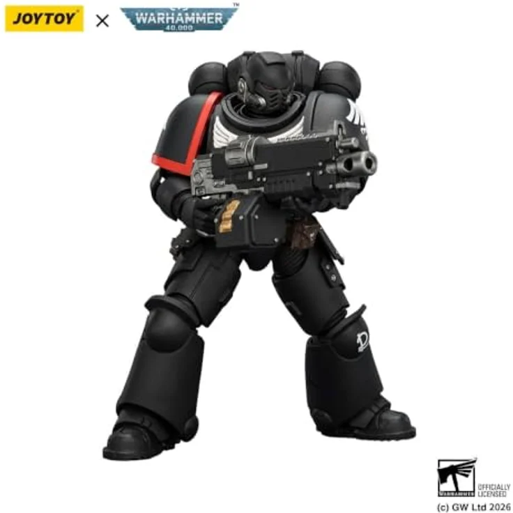 JOYTOY Warhammer 40,000 Actionfigur Raven Guard Intercessor, 12 cm, hochdetailliert, vollständig beweglich, mit Bolzen-Gewehr und Kettenschwert – Bild 5
