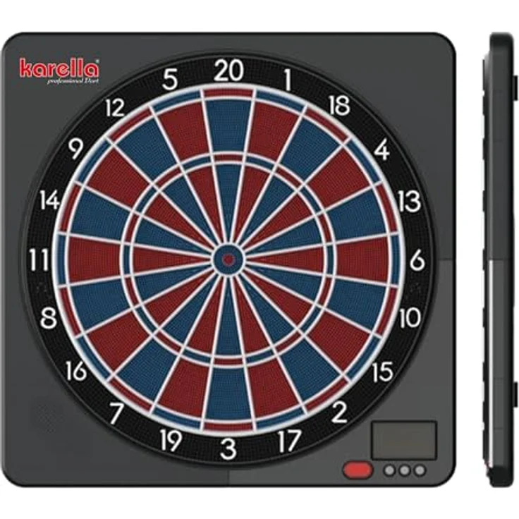 Karella Dartautomat CB-Smart, elektronische Softdartscheibe mit Bluetooth Online Funktion, 37 Spielen, exakte Turniermaße, 2-Loch Abstand – Bild 2