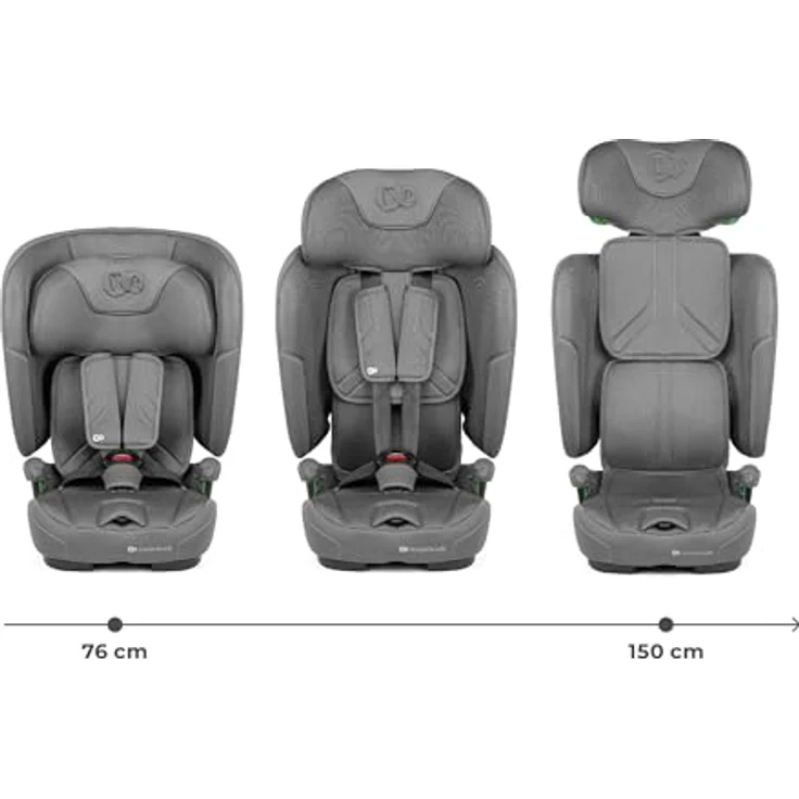Kinderkraft Fix2Go Autokindersitz, 9-36 kg mit Schlaffunktion, Neigungsverstellung und SAFERIDE Sensor, Grey – Bild 3