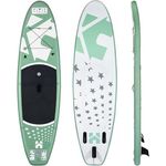 HOME DELUXE Stand Up Paddle Board S, Mintgrün – Aufblasbares SUP mit rutschfester Oberfläche, 3-Finnen-System und umfassendem Zubehörset für See, Meer & Fluss