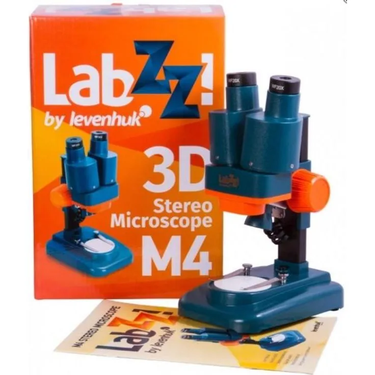 Levenhuk LabZZ M4, Stereoskopisches Mikroskop mit 40-facher Vergrößerung und 75 mm Arbeitsdistanz