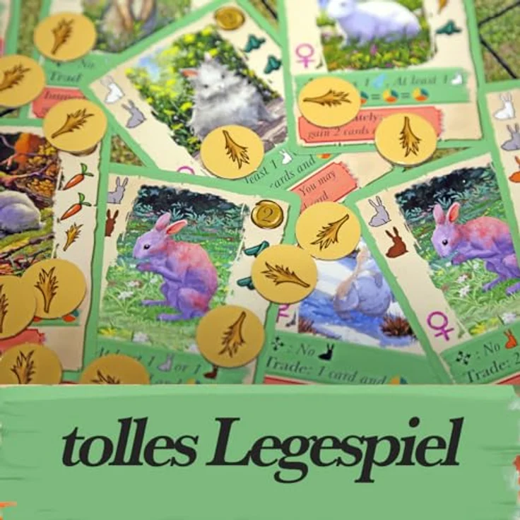 Kobold Spieleverlag Kaninchen, smartes Legespiel für 2-4 Spieler, kompakte Reisegröße, auf Deutsch – Bild 3