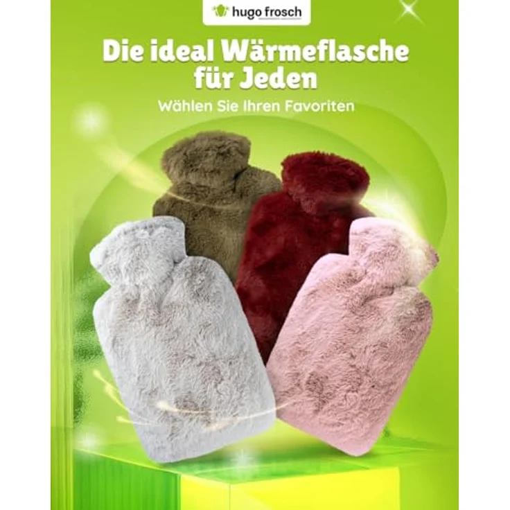 FROSCH Wärmflasche, taupe, abnehmbarer Bezug aus weichem Microfasermaterial, 33 x 20 x 5 cm – Bild 8
