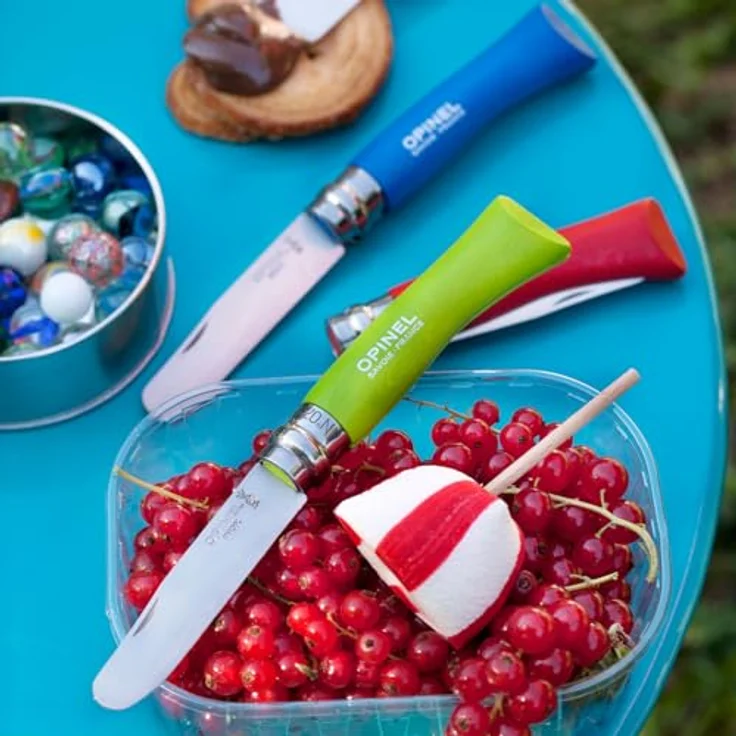 Opinel No 07, Kindermesser, rostfrei, Buchenholz, verschiedene Farben – Bild 6