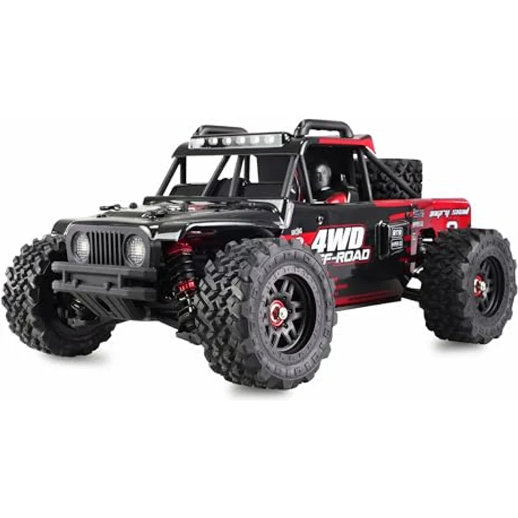AMEWI Hyper GO Desert Buggy brushless 4WD 1:14 RTR schwarz/rot inkl. Ersatzteile + 2. Satz Räder, 55 km/h, 2S 3000 mAh LiPo Akku, Einsteiger – Bild 2