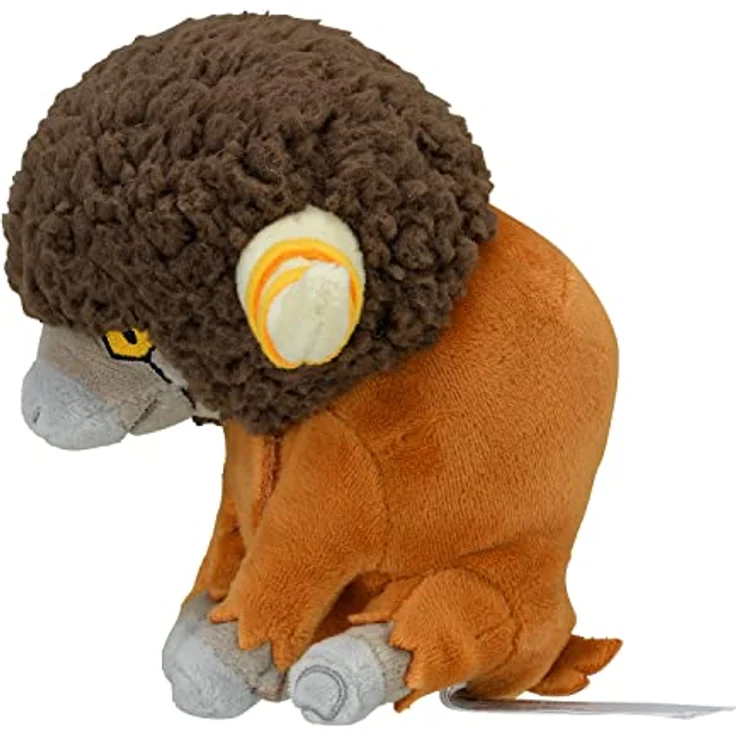 Pokemon Center Bouffalant Sitting Cuties Plüsch, 15 cm mit Mikroperlen gewichtet, handliches Kuscheltier für Erwachsene und Kinder ab 4 Jahren – Bild 3