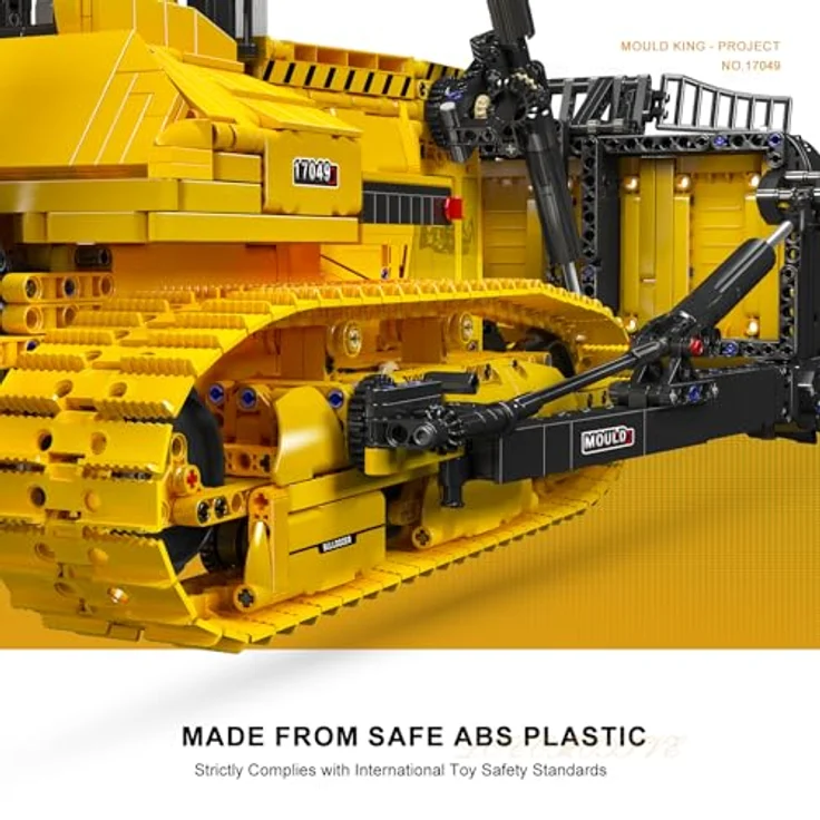 Mould King RC-Bulldozer Bausatz 17049S, APP-/Fernsteuerbarer Dozer mit 3935 Teilen, 58,3 x 37,5 x 22,3 cm, für Erwachsene und Kinder ab 14 Jahren – Bild 5