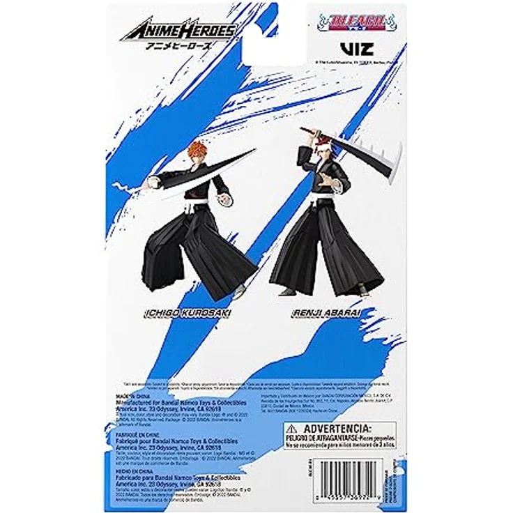 BANDAI Anime Heroes Bleach Abarai Renji Actionfigur, 17 cm, detailreiche Gelenkfigur mit Zubehörteilen, offizielle Lizenz, 36972 – Bild 4