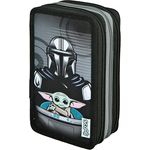Scooli Tripledecker Star Wars, Gefülltes Schüleretui mit 21 Buntstiften, Bleistiften & Zubehör, ergonomisch, robust, ideal für Schule und Freizeit, ab 6 Jahren
