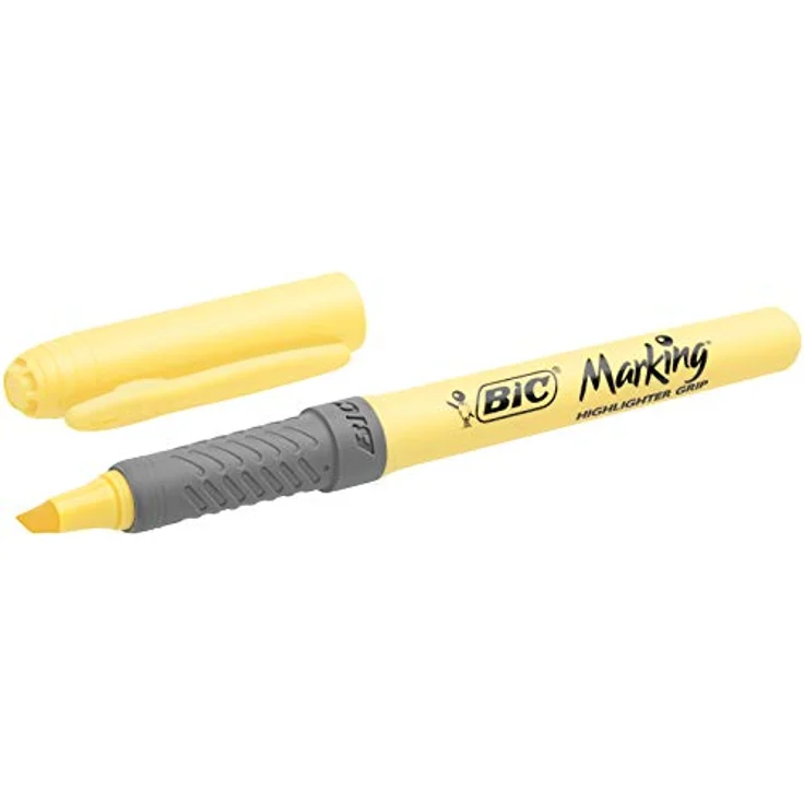 BIC Pastell Textmarker, Highlighter in 4 verschiedenen Pastellfarben, Strichstärke: 1.6mm - 3.3mm, mit Austrocknungsschutz, bunt – Bild 2