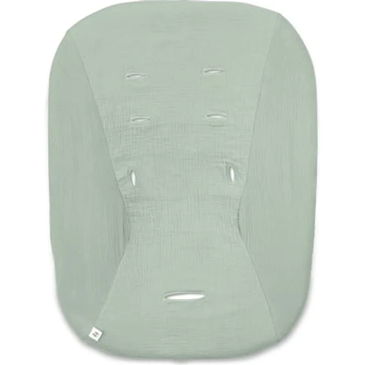 hauck Schonbezug für Babywippe Highchair Bouncer (Eco), Baumwolle mit Gummizug und Gurtschlitze für 5-Punkt-Gurt, waschbar bei 60°, sage – Bild 1