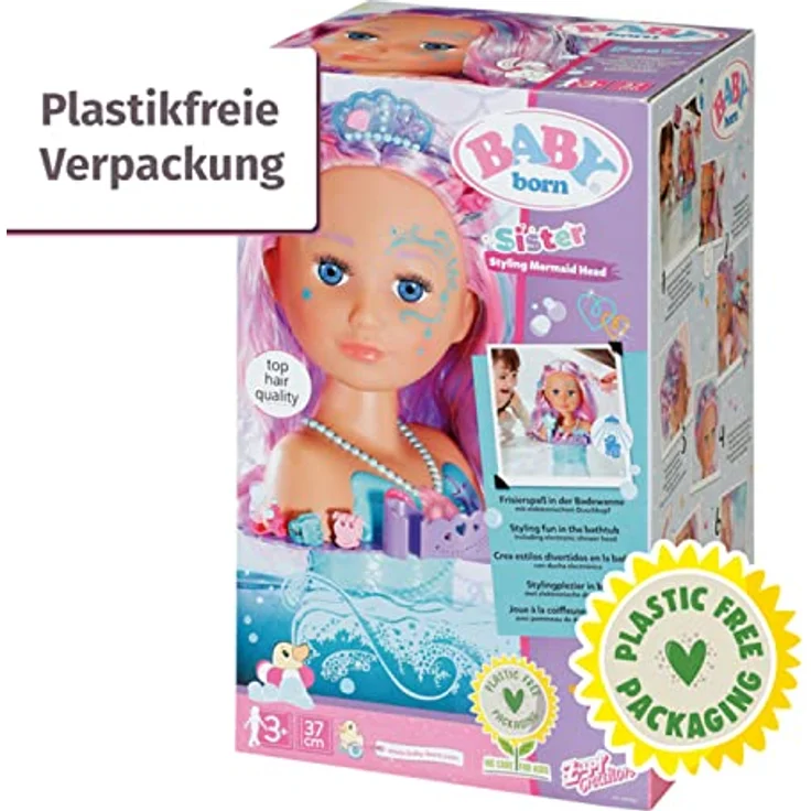 Zapf Creation - BABY born Sister Styling Head Meerjungfrau – Bild 10