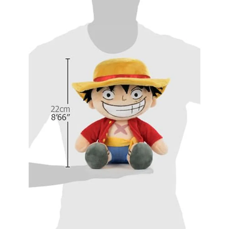 One Piece Anime, Plüschfigur Monkey D. Luffy, 27 cm Kuscheltier ORIGINAL mit Strohhut und roter Weste – Bild 4