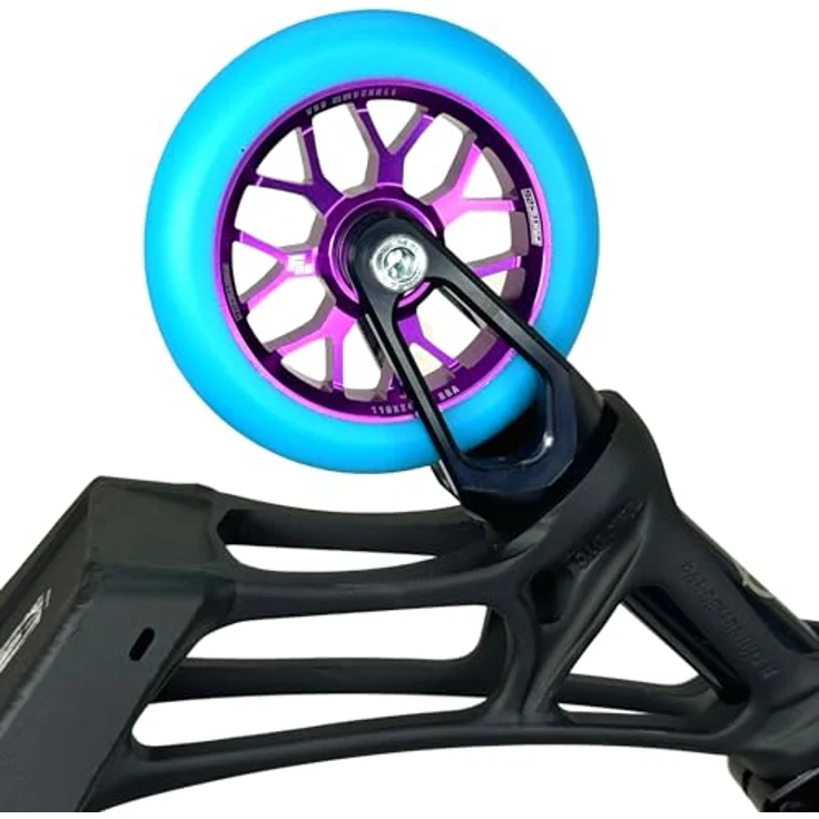 Fantic26 Spy7 Stunt-Scooter Rolle 110mm Abec11 Purple / Pu Türkis, Aluminium 6061-T6, ABEC-11 Kugellager, 88A Härte – Bild 4