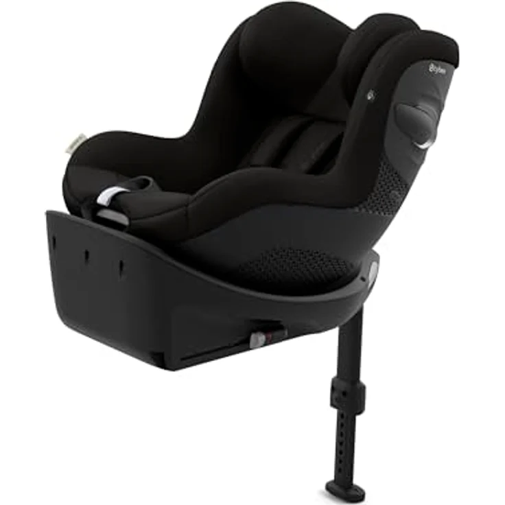Cybex Sirona Gi i-Size, Reboard Kindersitz mit 360° Drehung und integrierter Basis, Magic Black – Bild 1