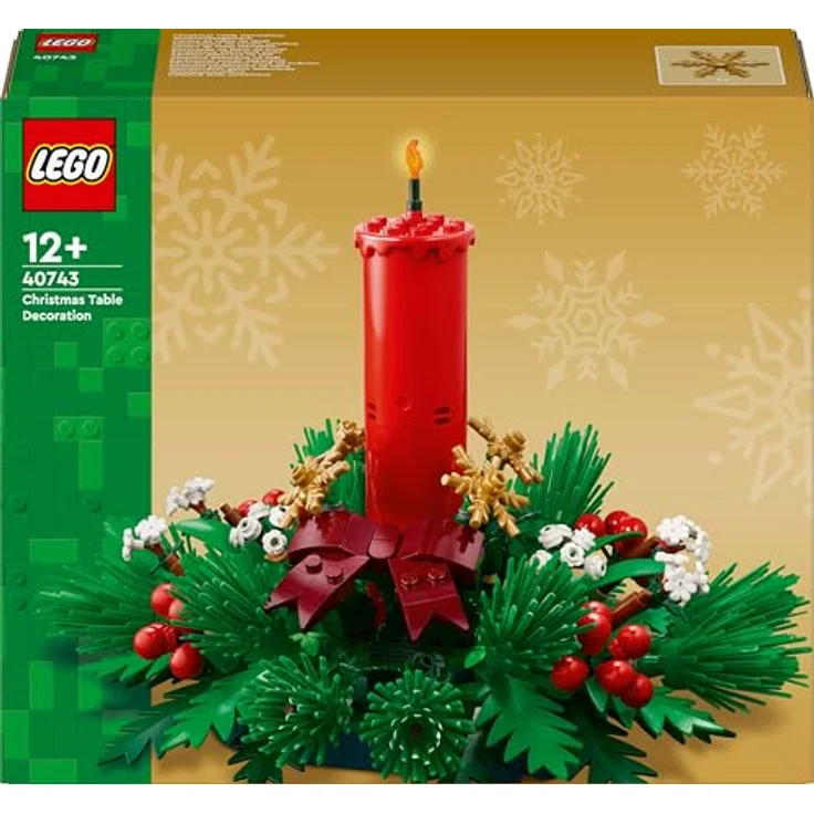 LEGO Iconic 40743 Weihnachtsgesteck Bausatz, festliche Weihnachtsdeko mit roter Kerze und bunten Details, mehrfarbig – Bild 9