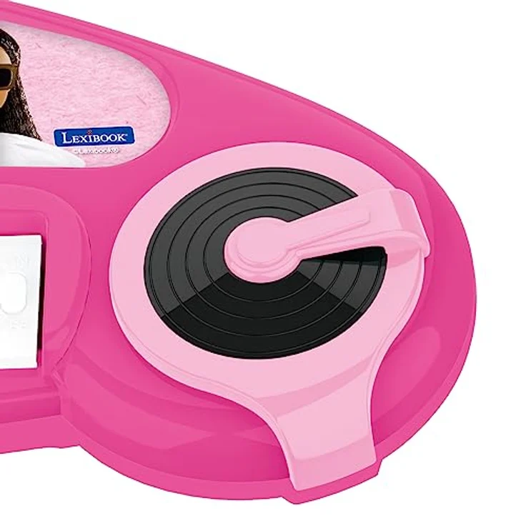 Lexibook Barbie Elektronisches Klavier für Kinder mit Lichteffekten, Mikrofon, Schlagzeug, integriertem Lautsprecher, Demo-Melodien, DJ-Player, rosa, K704BB – Bild 4