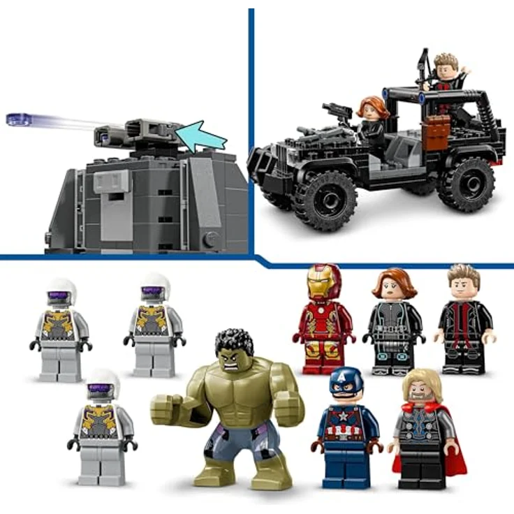 LEGO Marvel Avengers Assemble: Age of Ultron, Bauspielset mit 8 Superhelden-Minifiguren, Bauspielzeug für Jungen und Mädchen, Abenteuer-Set 76291 – Bild 4