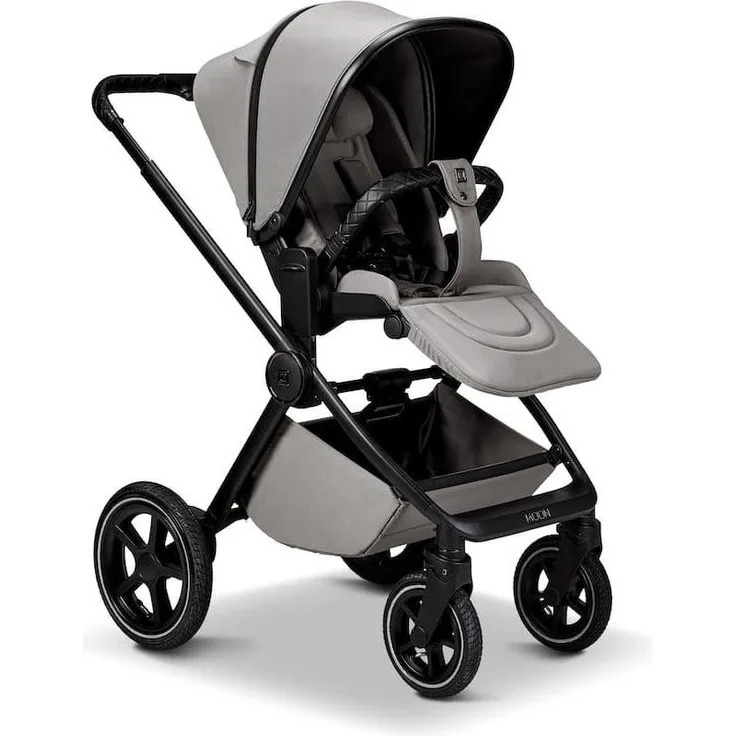 Moon Gio 2.0 Kinderwagen Set mit COSMO 2.0, 3-in-1 Kombikinderwagen mit höhenverstellbarem Sportsitz, extra breiter Babywanne und Allradfederung