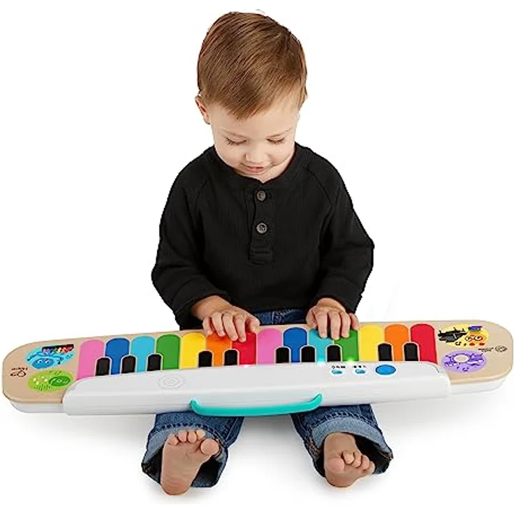 Baby Einstein, Hape, Notes & Keys Magic Touch Elektronisches Keyboard aus Holz für Kleinkinder, Über 150 Klänge und Melodien, Klavier-, Xylophon-, Hip-Hop- und Trommel-Klängen, ab 12 Monaten – Bild 2