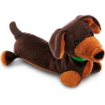 Nici Kuscheltier Nici Dackel braun liegend 20 cm, kuschelweicher Plüsch, maschinenwaschbar bis 30°C