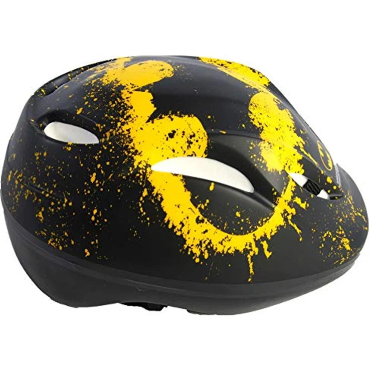 Volare albri Unisex Kinder Batman Helm Schwarz und Gelb, Taglia 51-56 cm, leicht und belüftet, verstellbar mit Schnappverschluss – Bild 2