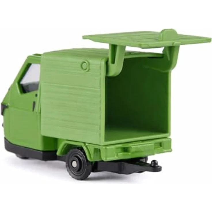 SIKU 1111 Piaggio Ape Verde, Modellfahrzeug mit zu öffnender Heckklappe für fantasievolles Stadtspiel – Bild 3