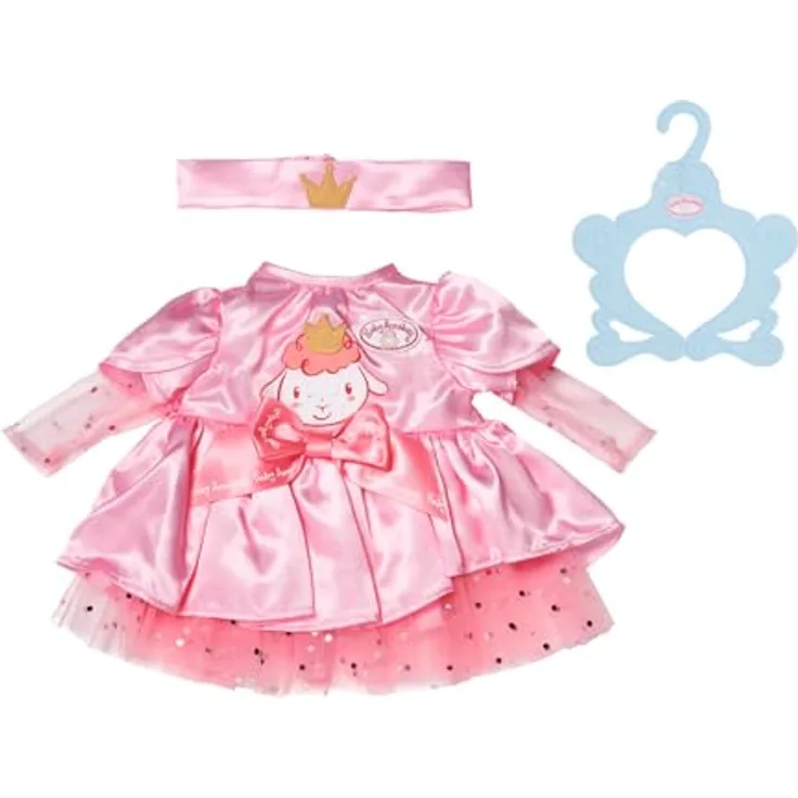 Baby Annabell Happy Birthday Kleid, Puppenkleid mit Tüllrock und Stirnband für 43 cm Puppen, 710548 Zapf Creation