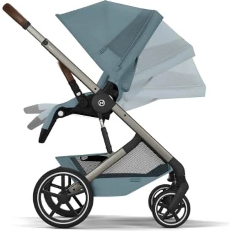 CYBEX Gold Kinderwagen BALIOS S LUX mit faltbarer Babywanne und ergonomischer Sitzeinheit, Stormy Blue – Bild 3