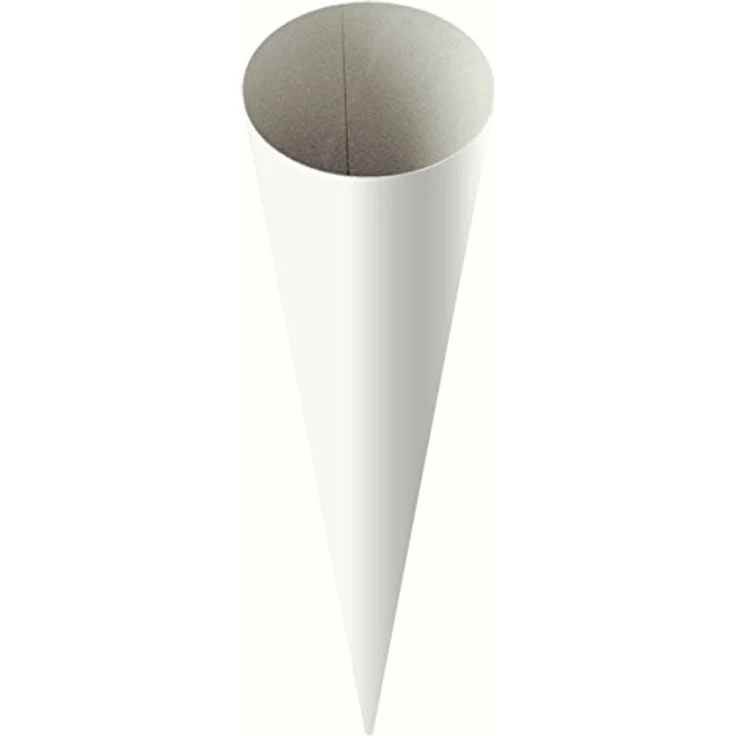 Baier & Schneider Heyda 204870035 Schultüten-Rohlinge Geschwistertüte(Höhe 35 cm, Durchmesser 11 cm, Karton, 380g/m²) weiß – Bild 2