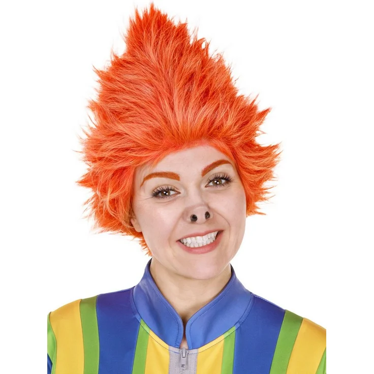 Maskworld Kostüm-Perücke Das Sams – Spitz nach oben zulaufende Wuschelfrisur, orange-rot – Bild 1