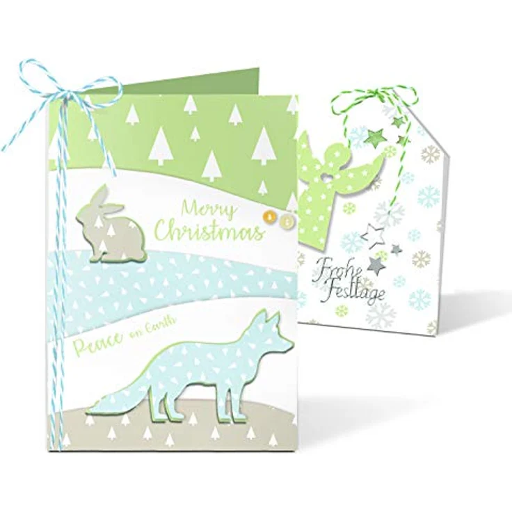 Ursus Fotokarton 11374699, Frosty Blue, DIN A4, 300 g/qm, beidseitig bedruckt, 9 Blatt in 9 Motiven, aus Frischzellulose, ideal für Papierkunstwerke – Bild 4