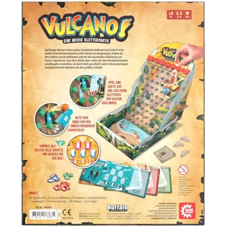 Game Factory VULCANO, actionreiches Kletterspiel für die ganze Familie, Gesellschaftsspiel für 2-4 Spieler, ab 8 Jahren, deutsche Spielzeugpreis Gewinner 2025 – Bild 4