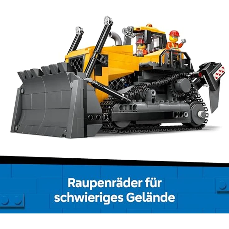 LEGO City 60466 Gelber Bulldozer, 682-teiliges Bauspielzeug für Kinder ab 8 Jahren mit beweglichem Räumschild, 24 cm lang – Bild 5