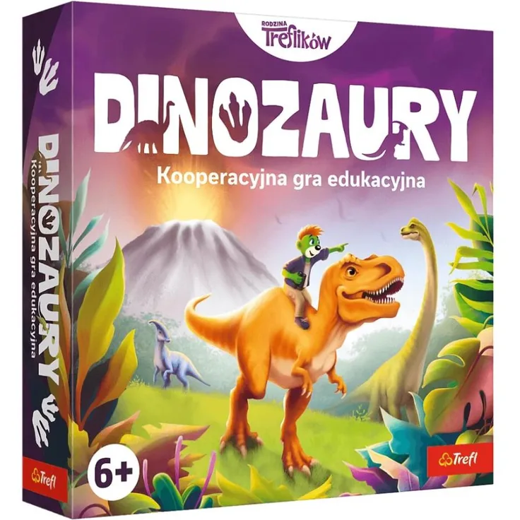 TREFL Lernspiel: Dinosaurier - Die Treflik-Familie, pädagogisches Brettspiel für Kinder