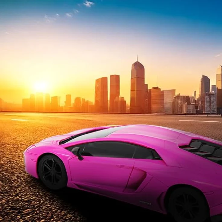 CMJ RC CARS Lamborghini Aventador LP700-4, ferngesteuertes Modellauto im Maßstab 1:24, rosa, mit funktionierenden Lichtern und 2.4GHz Frequenz – Bild 5