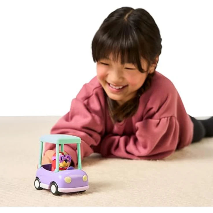 BlueY Oma-Auto mit Janet-Figur, 6-7,6 cm, bewegliche Gelenke, Fahrzeug für Sammelfiguren – Bild 2
