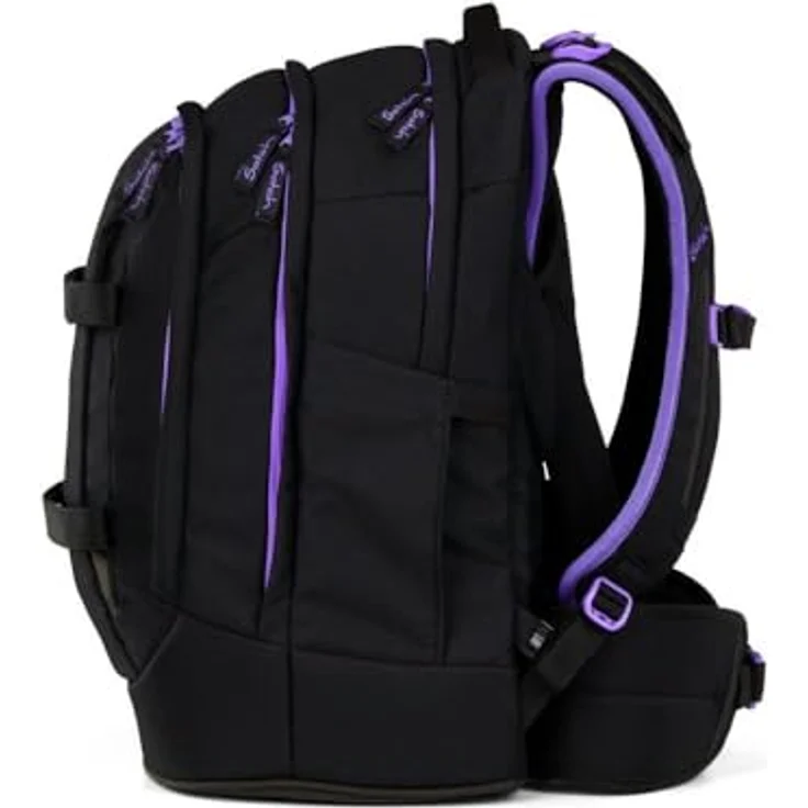 Satch Pack Schulrucksack Set 3tlg. mit 3D Soft-Mesh Rückensystem, Schlamperbox und Sportbeutel, Purple Phantom – Bild 3