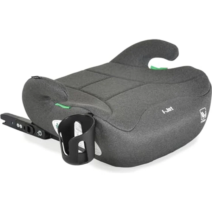 Moni Kindersitzerhöhung i-Jet, Gruppe 3, ab 4 bis 12 Jahre, Isofix, abnehmbarer Bezug, Getränkehalter, ergonomische Form – Bild 3
